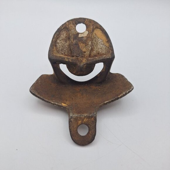 Coca Cola Bottle Opener Metal Vintage Painted Yellow 3 Inch Cast Iron Starr X - Picture 4 of 12